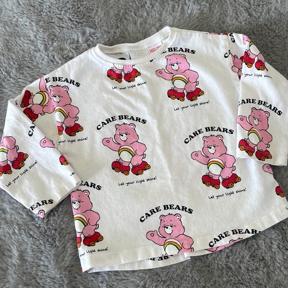 Zara Care Bears Shirt Sz 9-12M Roller Skating - Picture 1 of 5